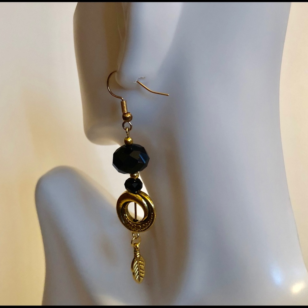 Handmade Pewter Dangle Earrings 2” Long